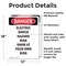 Signmission Electric Shock Hazard Risk Swim Danger Sign, Vinyl Decal, 12in W x 18in L, 2PK OS-2PACK-DS-D-1218-V-2542 - alternate 4